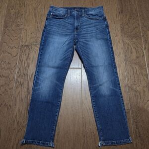 Lucky Brand 121 Jeans Mens 34x30 Slim Straight Distressed Denim Whiskered
